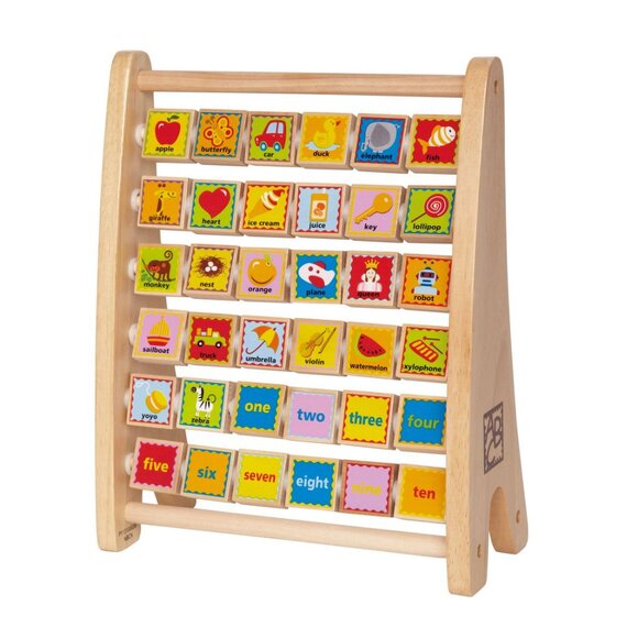Hape Alphabet Abacus Wooden Learning Toy - Picture 1 of 9